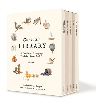 Book cover for Our Little Library: A Foundational Language Vocabulary Board Book Set for Babies