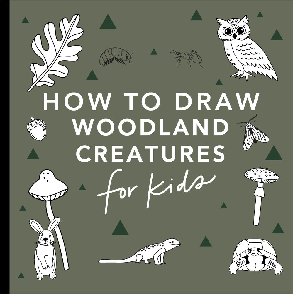 Book cover for Mushrooms & Woodland Creatures: How to Draw Books for Kids with Woodland Creatures, Bugs, Plants, and Fungi