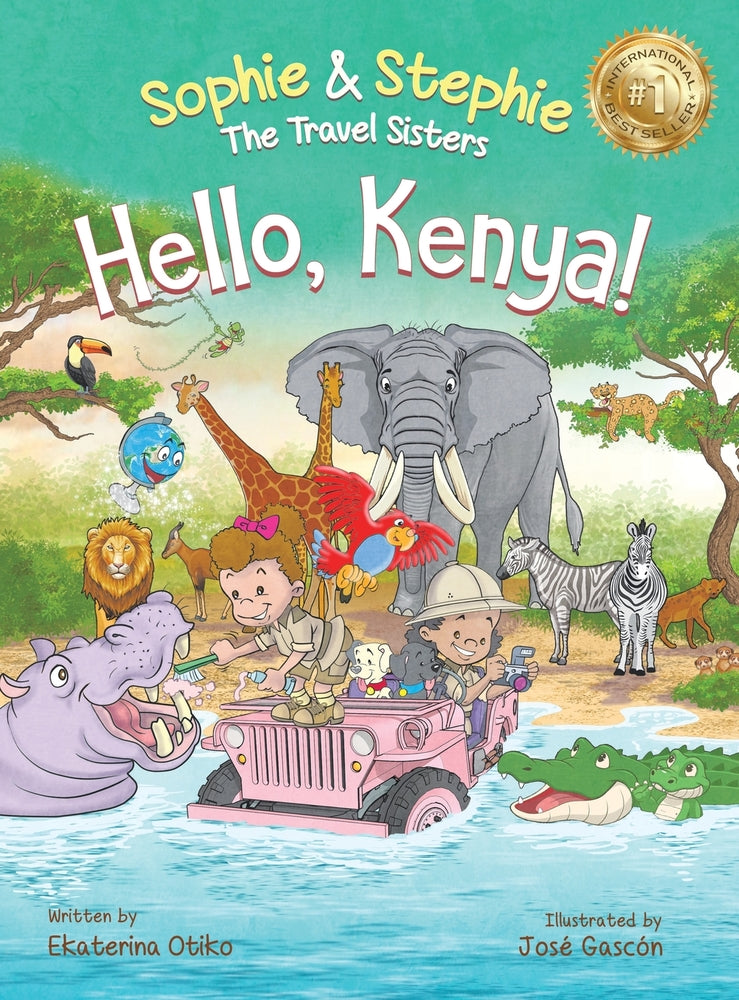 Book cover for Hello, Kenya!: Children's Picture Book Safari Animal Adventure for Kids Ages 4-8