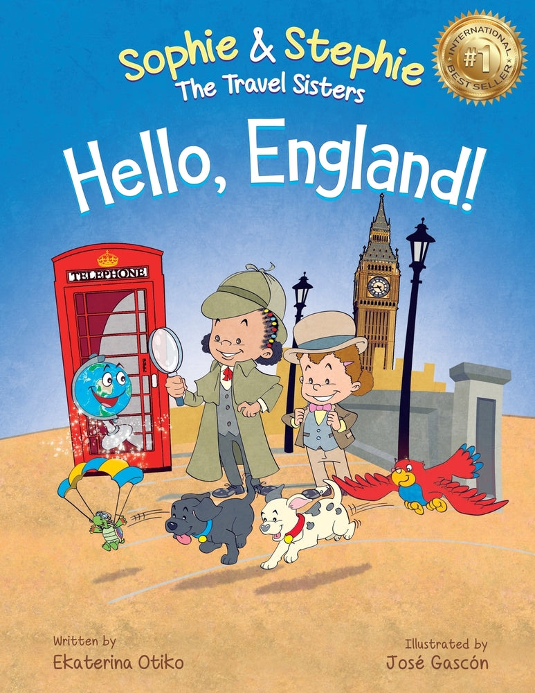 Book cover for Hello, England!: A Children's Book Travel Detective Adventure for Kids Ages 4-8