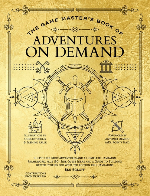 Book cover for Game Master's Book of Adventures on Demand: 10 One-Shot Adventures, Storytelling Techniques, Guidelines for Adding Complications and Twists, Plus Doze