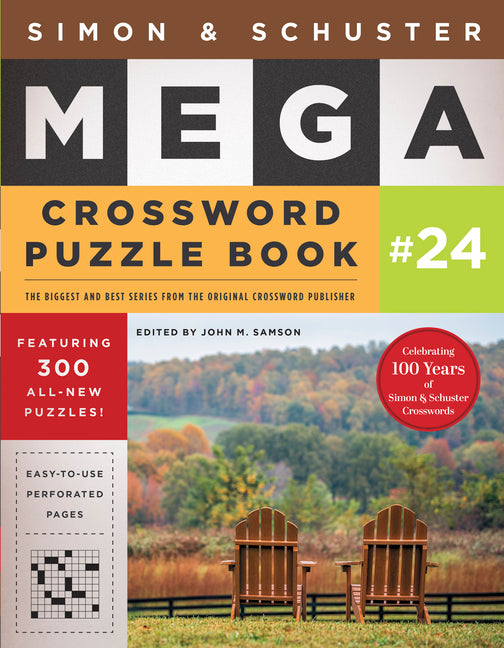 Book cover for Simon & Schuster Mega Crossword Puzzle Book #24