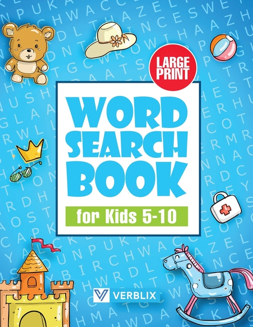 Book cover for Word Search Book for Kids 5-10: Large Print Activity Book with Word Search Puzzles for Children and Beginners