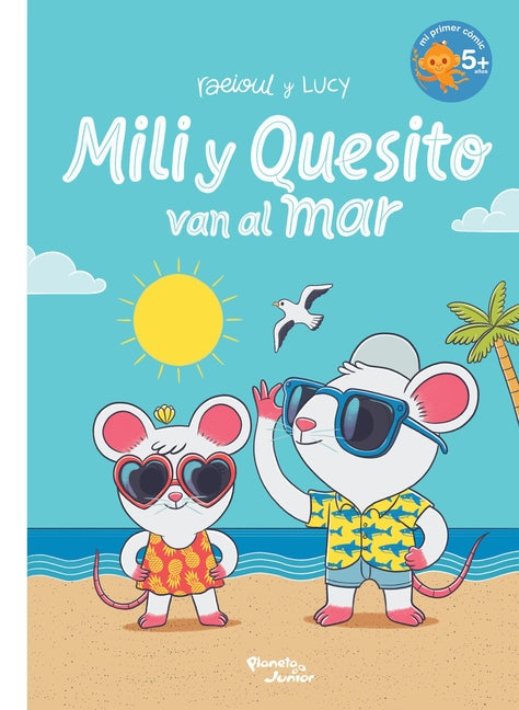Book cover for Mili Y Quesito Van Al Mar (Cómic) / Mili and Quesito Go to the Sea (Comic Book)