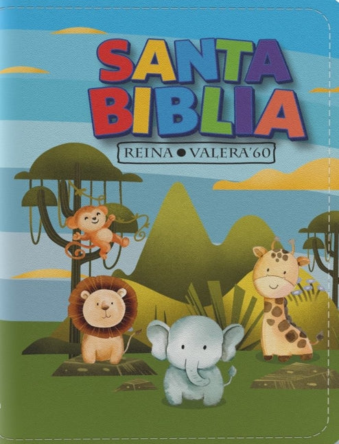 Book cover for Biblia Rvr 1960 Bolsillo Para Niños Animales Vinilo Con Cierre (Bible Rvr 1960 Pocket Size Children Animals Vinyl with Zipper (Spanish Edition)