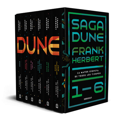 Book cover for Estuche Saga Dune 1-6. La Mayor Epopeya de Todos Los Tiempos / Dune Saga Books 1-6. the Greatest Epic Adventure of All Time (Boxed Collection)