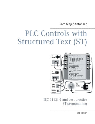 Book cover for PLC Controls with Structured Text (ST), V3 Monochrome: IEC 61131-3 and best practice ST programming
