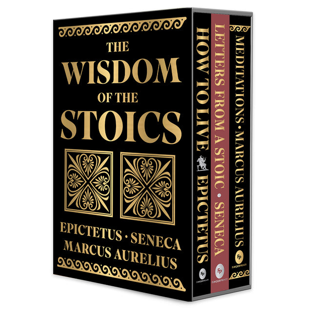 Book cover for Wisdom of the Stoics Boxed Set (Deluxe Hardbound Edition)