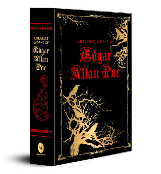Book cover for Greatest Works of Edgar Allan Poe (Deluxe Hardbound Edition)