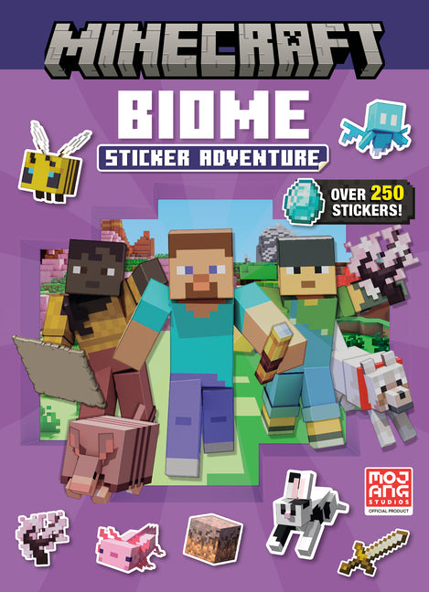 Book cover for Biome Adventures Sticker Book (Minecraft)