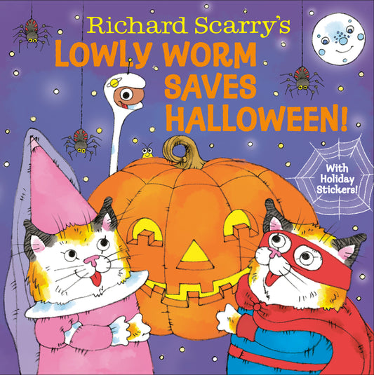 Book cover for Richard Scarry's Lowly Worm Saves Halloween!