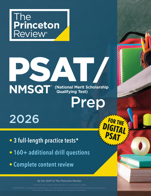 Book cover for Princeton Review Psat/NMSQT Prep, 2026: 3 Practice Tests + Review + Online Tools for the Digital PSAT