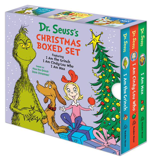 Book cover for Dr. Seuss's Christmas 3-Book Boxed Set: I Am the Grinch, I Am Cindy-Lou Who; I Am Max: Based on How the Grinch Stole Christmas