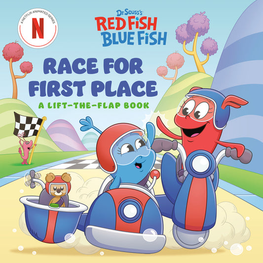 Book cover for Race for First Place: A Lift-The-Flap Book (Dr. Seuss's Red Fish, Blue Fish)