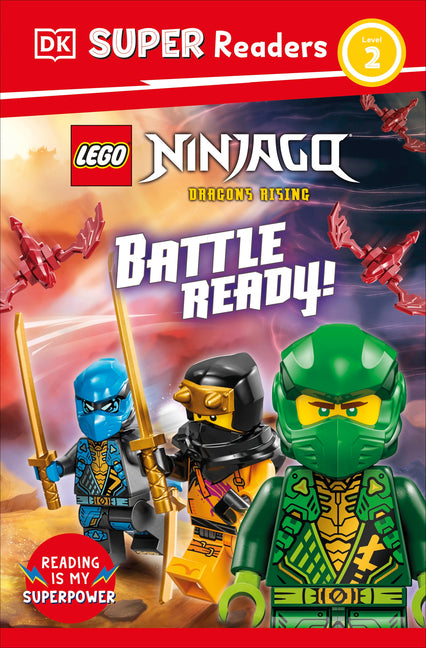 Book cover for DK Super Readers Level 2 Lego Ninjago Dragons Rising Battle Ready!
