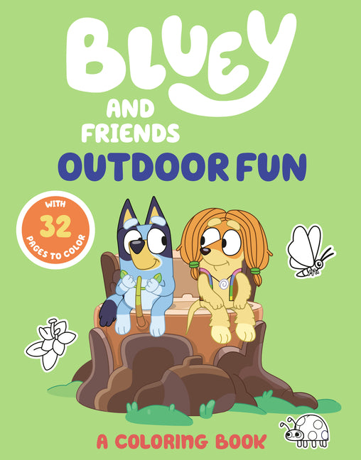 Book cover for Bluey and Friends: Outdoor Fun: A Coloring Book