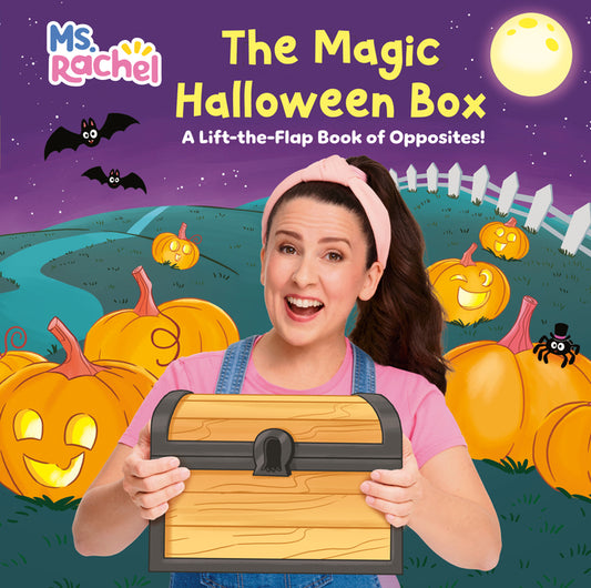 Book cover for Magic Halloween Box: A Lift-The-Flap Book of Opposites! (Ms. Rachel)