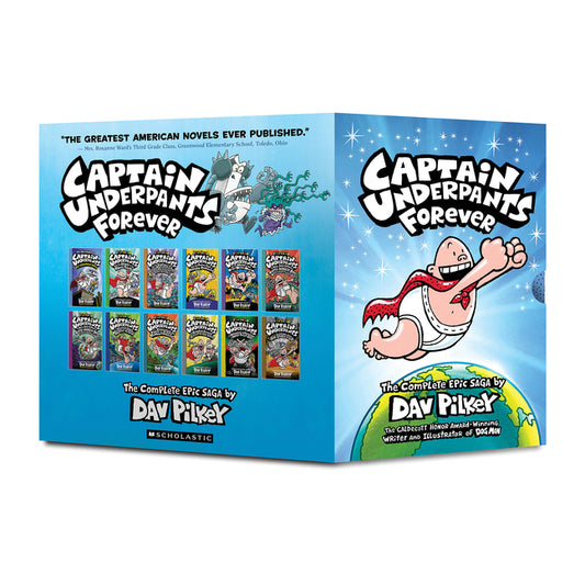 Book cover for Captain Underpants Forever (Captain Underpants #1-12 Full-Color Boxed Set): From the Creator of Dog Man
