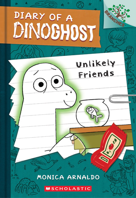 Book cover for Unlikely Friends: A Branches Book (Diary of a Dinoghost #1)