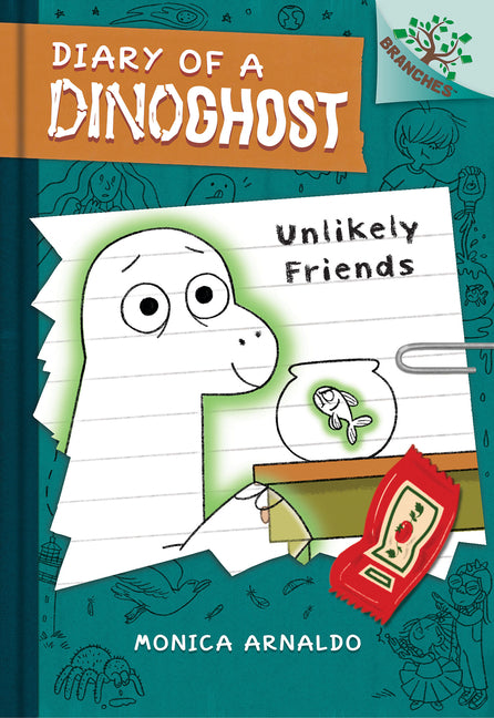 Book cover for Unlikely Friends: A Branches Book (Diary of a Dinoghost #1)