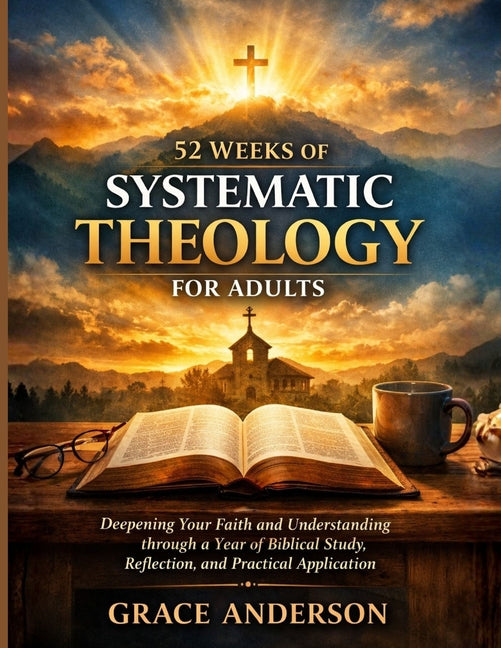 Book cover for 52 Weeks of Systematic Theology for Adults: Deepening Your Faith and Understanding through a Year of Biblical Study, Reflection, and Practical Applica
