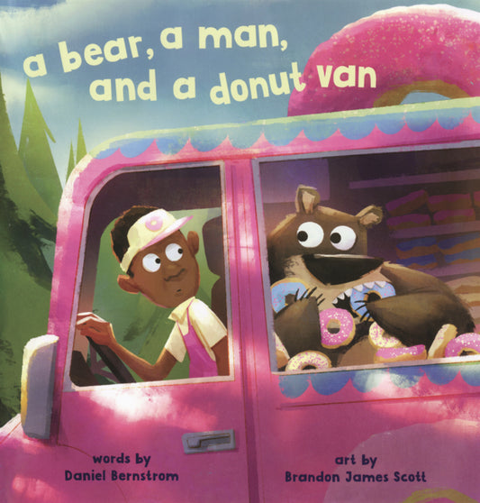 Book cover for Bear, a Man, and a Donut Van