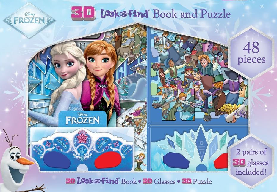 Book cover for Disney Frozen: 3D Look and Find Book and Puzzle