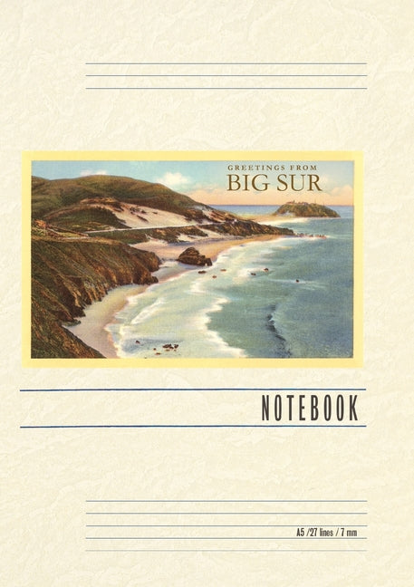 Book cover for Vintage Lined Notebook Greetings from Big Sur