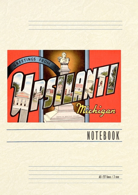 Book cover for Vintage Lined Notebook Greetings from Ypsilanti