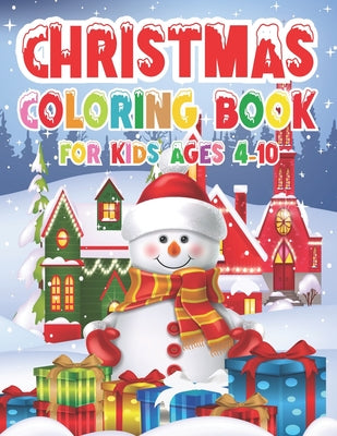 Book cover for Christmas Coloring Book for Kids - Ages 4-10