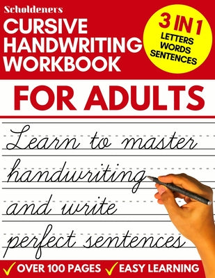 Book cover for Cursive Handwriting Workbook for Adults: Learn Cursive Writing for Adults (Adult Cursive Handwriting Workbook)