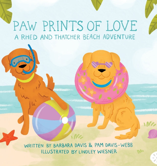 Book cover for Paw Prints of Love: A Rhed and Thatcher Beach Adventure