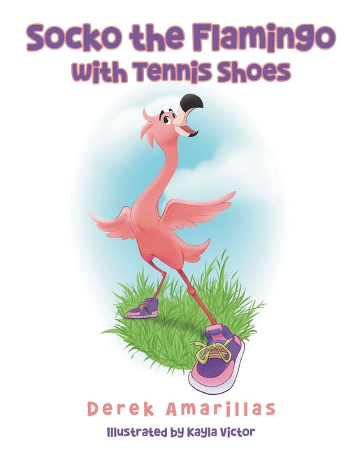 Book cover for Socko the Flamingo with Tennis Shoes