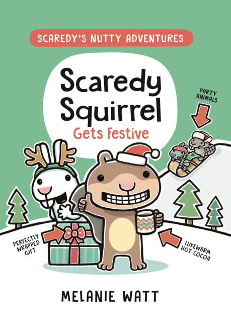 Book cover for Scaredy Squirrel Gets Festive