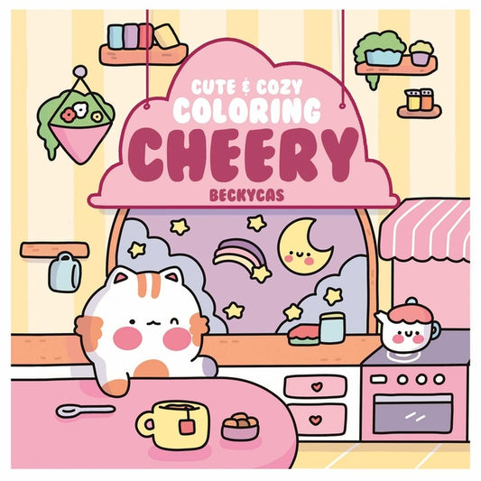 Book cover for Cute & Cozy Coloring: Cheery
