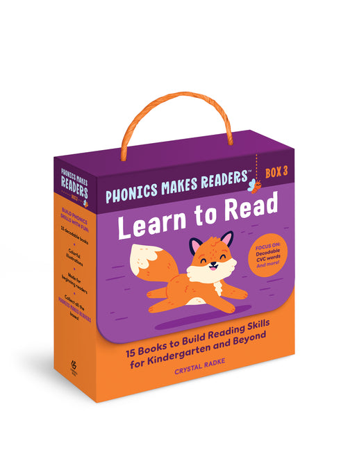 Book cover for Phonics Makes Readers: Learn to Read Box 3: 15 Books to Build Reading Skills for Kindergarten and Beyond