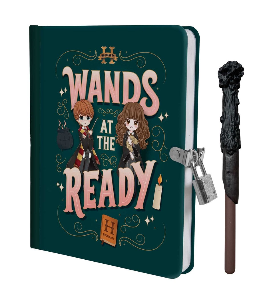 Book cover for Harry Potter: Wands at the Ready Lock & Key Diary