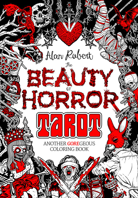 Book cover for Beauty of Horror: Tarot Coloring Book: Another Goregeous Coloring Book