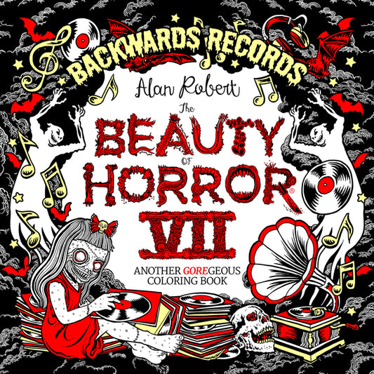 Book cover for Beauty of Horror 7: Backwards Records Coloring Book