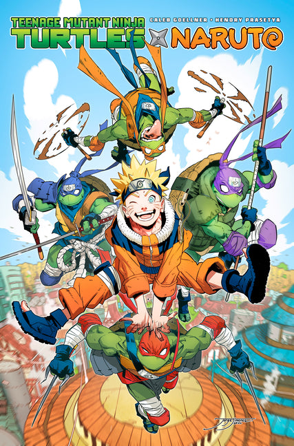 Book cover for Teenage Mutant Ninja Turtles X Naruto