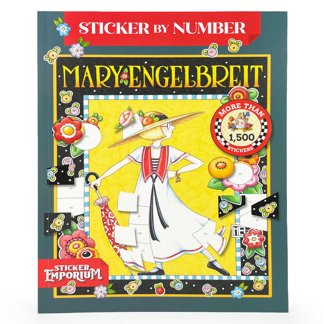 Book cover for Sticker by Number Mary Engelbreit: Sticker Emporium