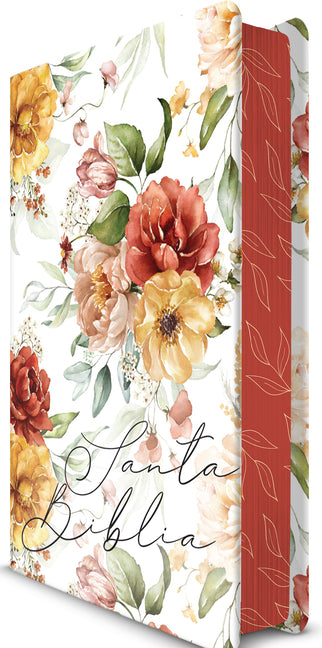 Book cover for Biblia Rvr 1960 Letra Grande Tamaño Manual, Hc, Flores Rosadas Y Cantos Pintados / Spanish Bible Rvr 1960 Handy Size Large Print with Flowers and Spra
