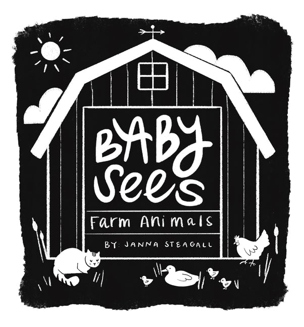 Book cover for Baby Sees Farm Animals: A High-Contrast Board Book for Babies