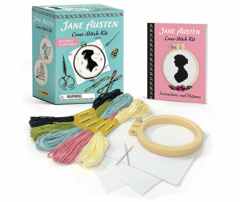 Book cover for Jane Austen Cross-Stitch Kit: Includes 4 Patterns