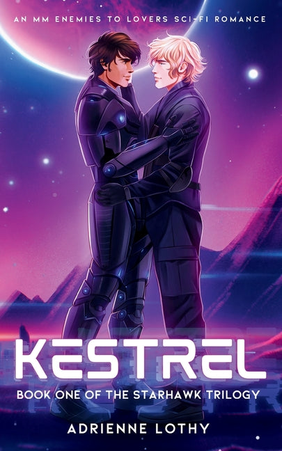 Book cover for Kestrel: An MM Enemies to Lovers Sci-Fi Romance