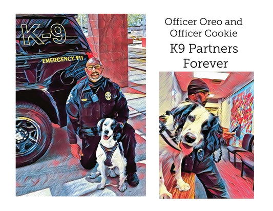 Book cover for Officer Oreo and Officer Cookie K9 Partners Forever