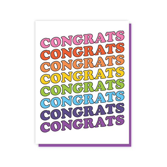 Congrats Rainbow Card