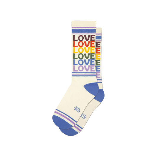 LOVE - Vintage Rainbow Gym Socks